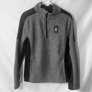 Spyder Gray and Black Quarter Zip